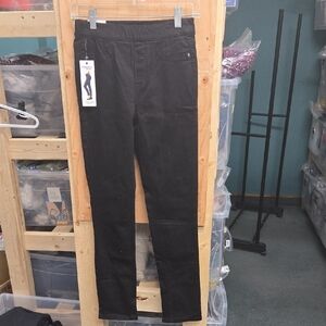 Parasuco Size 4 Black Pull On Tummy Control Jeans